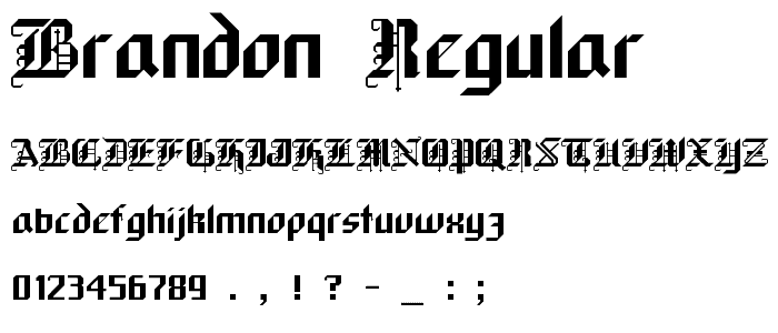BRANDON Regular font